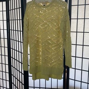 pale yellow tunic sweater